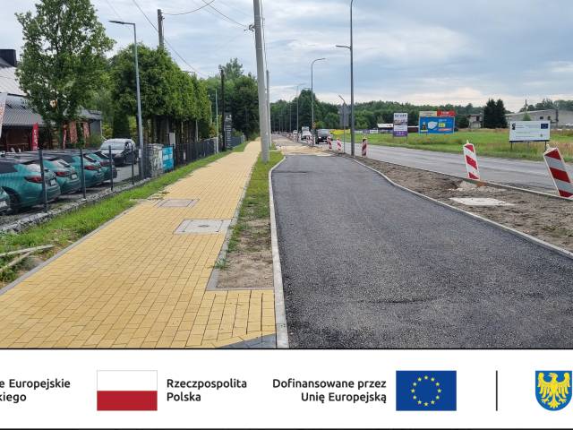 Velostrada - pierwsze prace bitumiczne